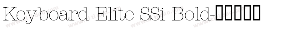 Keyboard Elite SSi Bold字体转换